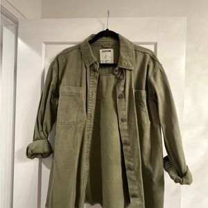 Garage Olive Green Casual Button Down Shirt